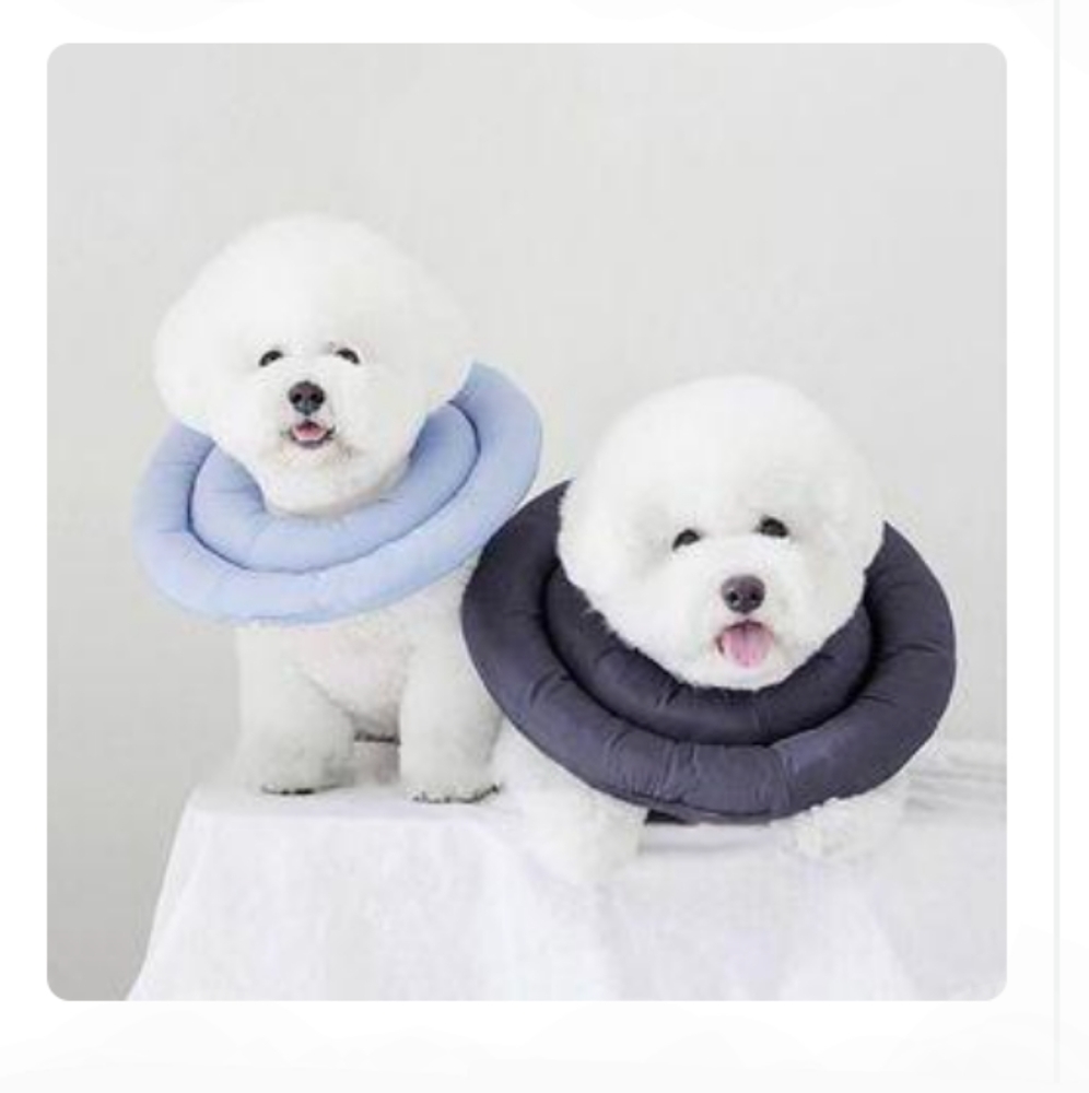 Pet Gray & White Size Medium Padded Recovery Collar - Picture 3 of 3